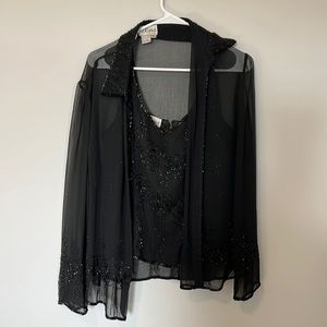 J Kara Tank Top and Long Sleeve Set